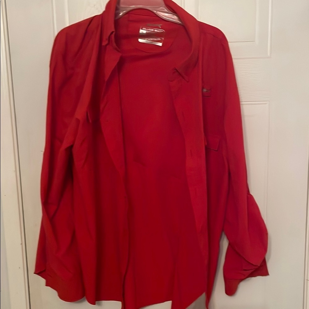 Red Button-Up Shirt